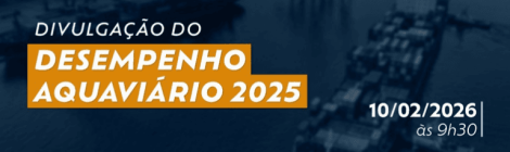 ANTAQ divulga desempenho aquaviário nacional de 2025 na próxima terça-feira (10)